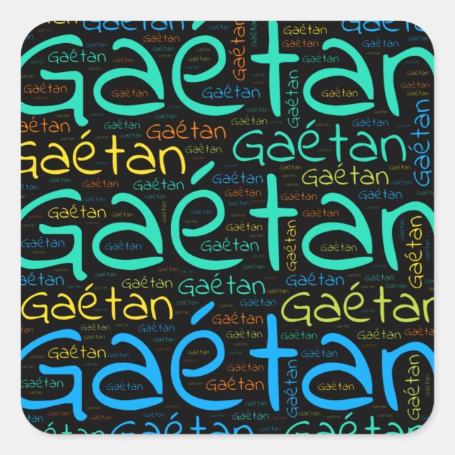 Pegatina Cuadrada Gaetan (Anverso)