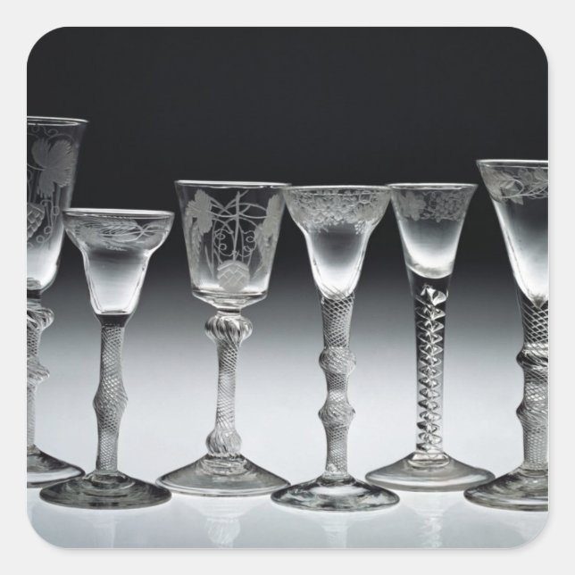 Pegatina Cuadrada Gafas de giro de aire, 1750-60 (Anverso)