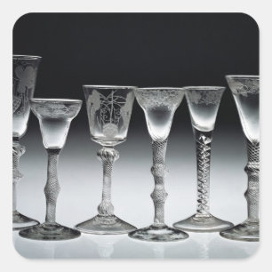 Pegatina Cuadrada Gafas de giro de aire, 1750-60