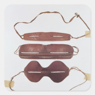 Pegatina Cuadrada 'Gafas de sol/nieve inuit'