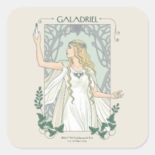 Pegatina Cuadrada Galadriel Luz de Valinor Gráfico