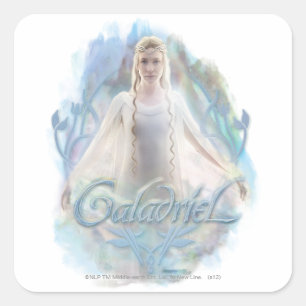 Pegatina Cuadrada Galadriel With Name