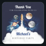 Pegatina Cuadrada Galaxia de Planetas de Cohetes del Espacio Ultrate<br><div class="desc">Galaxia de Planetas de Cohetes del Espacio Ultraterrestre - Cuadros acuáticos caprichosos y tipografía moderna complementan el diseño. Personalice con sus detalles de forma fácil y rápida,  pulse el botón personalizar it para reorganizar y formatear el estilo y la ubicación del texto. Artículos coincidentes en nuestra tienda.</div>