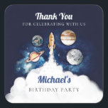 Pegatina Cuadrada Galaxia de Planetas de Cohetes del Espacio Ultrate<br><div class="desc">Galaxia de Planetas de Cohetes del Espacio Ultraterrestre - Cuadros acuáticos caprichosos y tipografía moderna complementan el diseño. Personalice con sus detalles de forma fácil y rápida,  pulse el botón personalizar it para reorganizar y formatear el estilo y la ubicación del texto. Artículos coincidentes en nuestra tienda.</div>