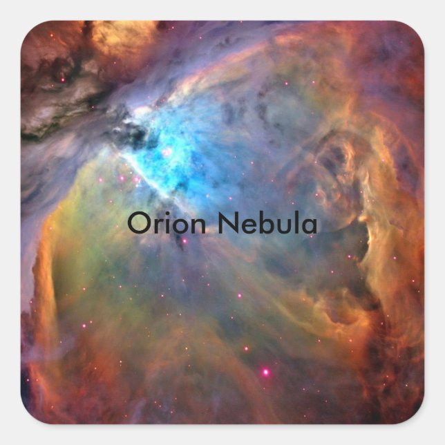 Pegatina Cuadrada Galaxia espacial Orion Nebula (Anverso)