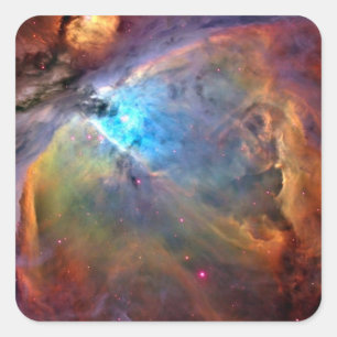 Pegatina Cuadrada Galaxia espacial Orion Nebula