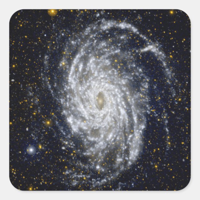 Pegatina Cuadrada Galaxia espiral (Anverso)