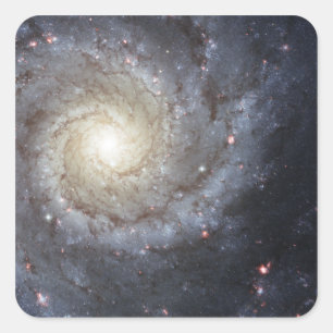 Pegatina Cuadrada Galaxia espiral M74