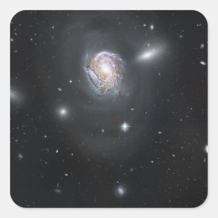 Pegatina Cuadrada Galaxia espiral NGC 4911