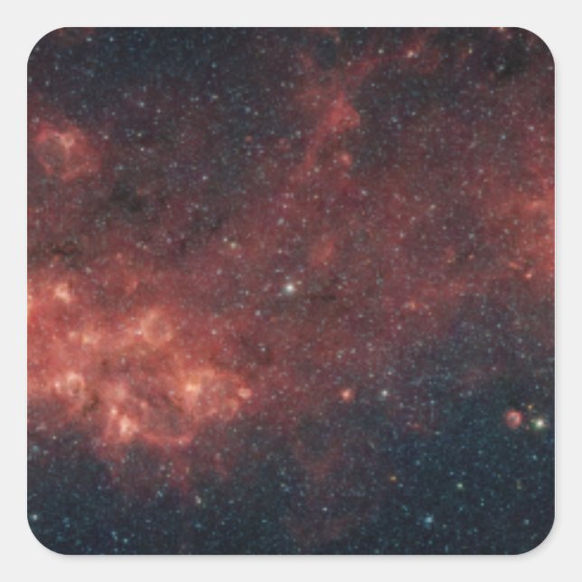 Pegatina Cuadrada Galaxia Vía Láctea (Anverso)