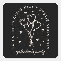 Galentines fiesta bestias chicas noche negro