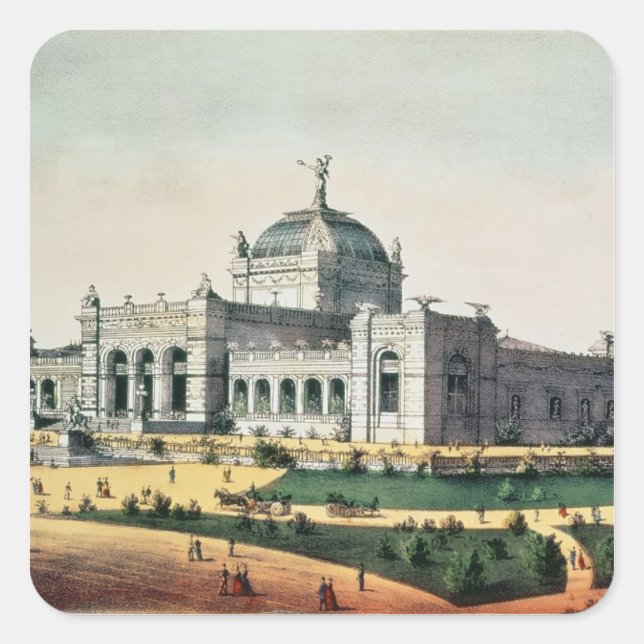 Pegatina Cuadrada Galería de arte (Anverso)