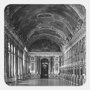 Pegatina Cuadrada Galería de espejos del palacio de Versalles Franci