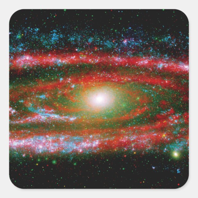 Pegatina Cuadrada Gallaxia Andromeda (Anverso)