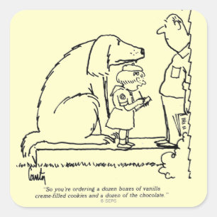 Pegatina Cuadrada Galletas que ordenan