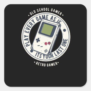 Pegatina Cuadrada Gamer de OldSchool