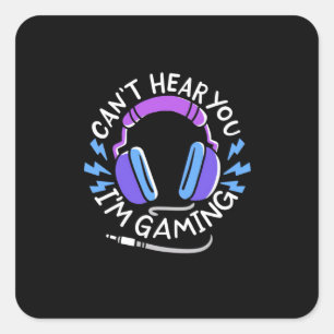 Pegatina Cuadrada Gamer que estoy jugando