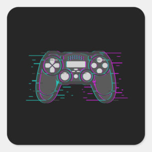 Pegatina Cuadrada Gaming Controller Game Gamer Video Game Gift Idea