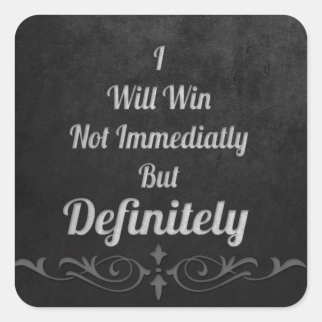 Pegatina Cuadrada Ganaré - Motivacional (Anverso)