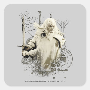 Pegatina Cuadrada GANDALF™ con colección de vectores de espada