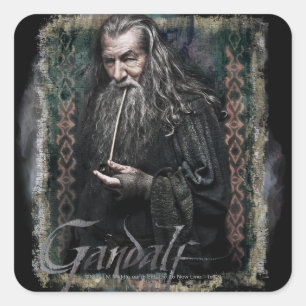 Pegatina Cuadrada Gandalf con nombre