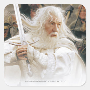 Pegatina Cuadrada GANDALF™ lucha con espada