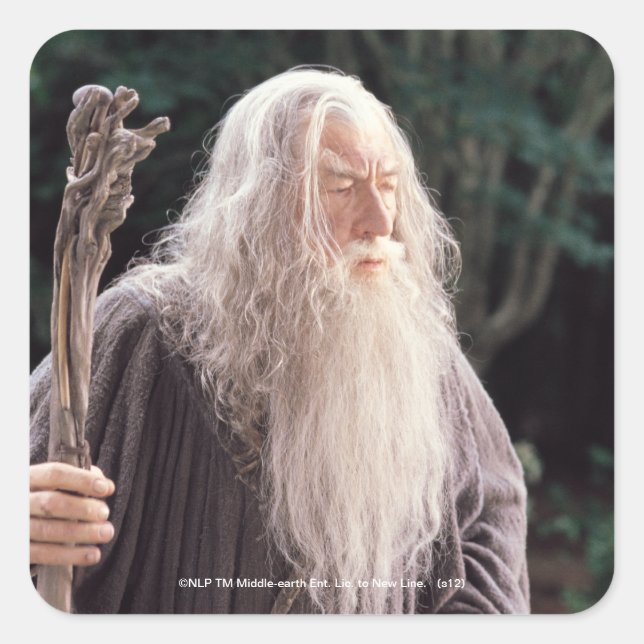 Pegatina Cuadrada GANDALF™ Standing (Anverso)