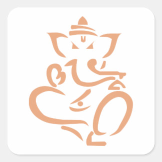 Pegatina Cuadrada Ganesha