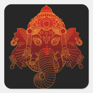 Pegatina Cuadrada ganesha