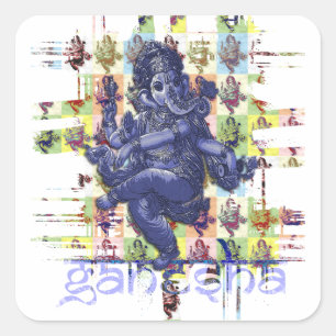 Pegatina Cuadrada GANESHA   hacer su propio fondo