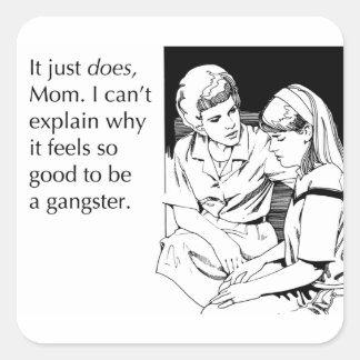 Pegatina Cuadrada Gangster