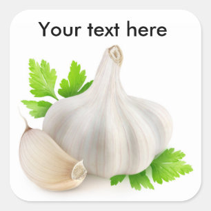Pegatina Cuadrada Garlic