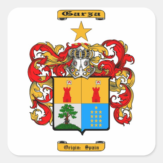 Pegatina Cuadrada Garza (Anverso)