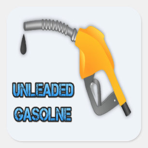 Pegatina Cuadrada Gasolina sin plomo