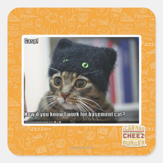 Pegatina Cuadrada ¡Gasp! (Anverso)