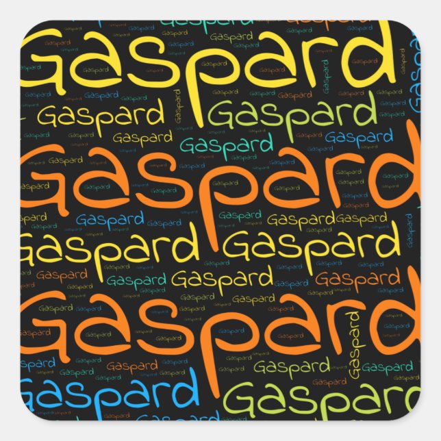 Pegatina Cuadrada Gaspard (Anverso)