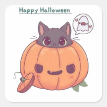 Gato en calabaza Halloween Sticker 🎃🐱 | Espeluzn