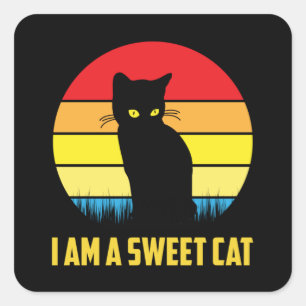 Pegatina Cuadrada Gato Gato Gato Gato Gato Gato Gato Gato Gatito Vin