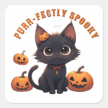 Gato negro kawaii Halloween 🎃