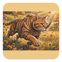 Gato Tigre de Fantasía – Aventura de Otoño Dorado