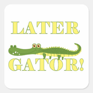 Pegatina Cuadrada Gator posterior