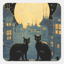 Gatos negros en la azotea