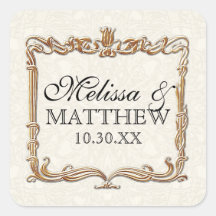 Gatsby Art Deco Nouveau Lace Faux Gold Tulip