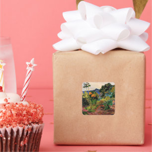 Pegatina Cuadrada Gauguin - Paisaje de Martinica