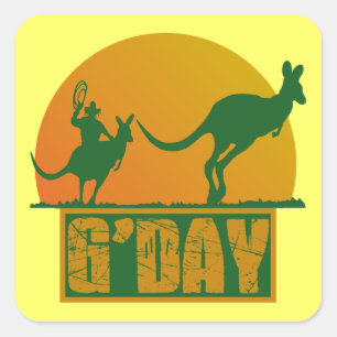 Pegatina Cuadrada G'Day