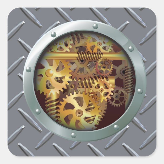 PEGATINA CUADRADA GEARS (Anverso)