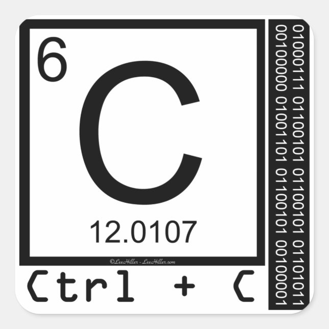 Pegatina Cuadrada ¡Geek Me! Copia de carbono (Anverso)