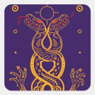 Pegatina Cuadrada Gemelos