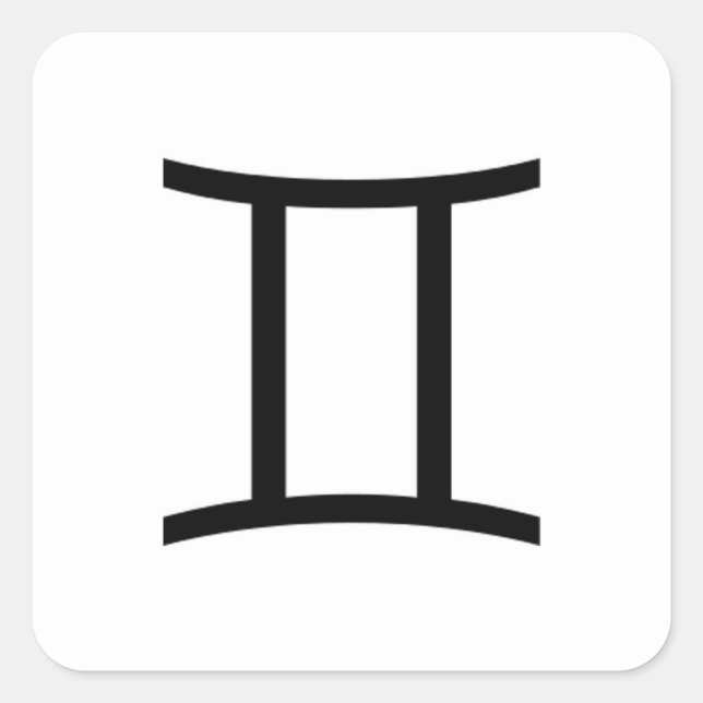 Pegatina Cuadrada Gemini (Anverso)