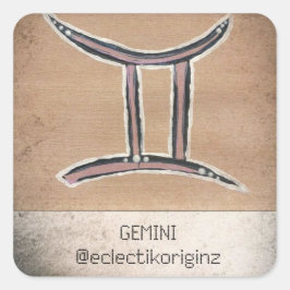 Pegatina Cuadrada Gemini